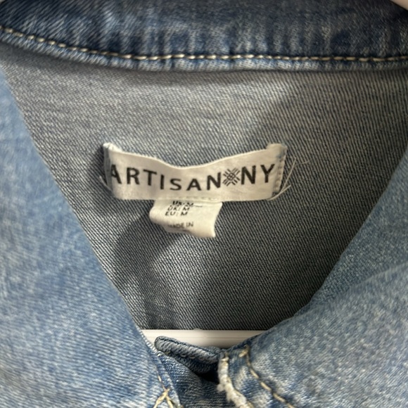 Artisan NY Vest Jean/Denim Jacket Light Wash Size Medium - Picture 2 of 3